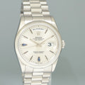 MINT Rolex Platinum Day Date President 118206 Teardrop Sapphire 36mm Watch Box