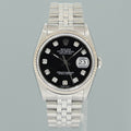 MINT Rolex DateJust 16234 Black Diamond Jubilee White Gold Fluted Watch Box