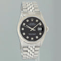MINT Rolex DateJust 16234 Black Diamond Jubilee White Gold Fluted Watch Box