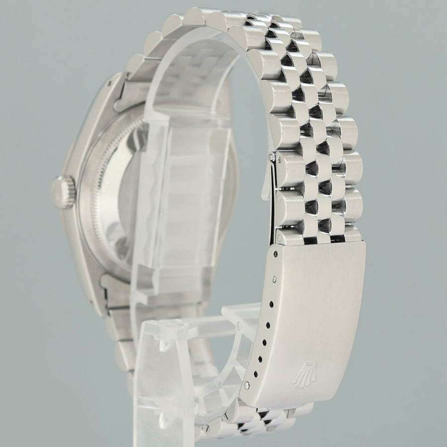 MINT Rolex DateJust 16234 Black Diamond Jubilee White Gold Fluted Watch Box