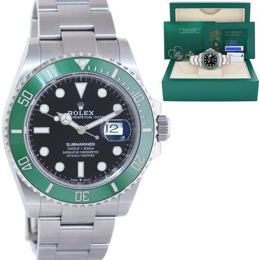 NEW APRIL 2024 PAPERS Rolex Submariner 41mm GREEN KERMIT MK2 126610LV Watch