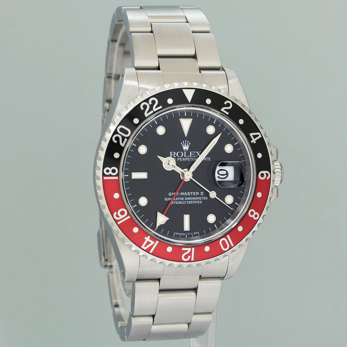 1998 MINT Rolex Coke 16710 GMT-Master II Tritium Red Black Steel 40mm Watch Box