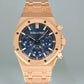 2022 PAPERS Audemars Piguet Royal Blue Anniversary Chrono Rose Gold 26240OR Watch