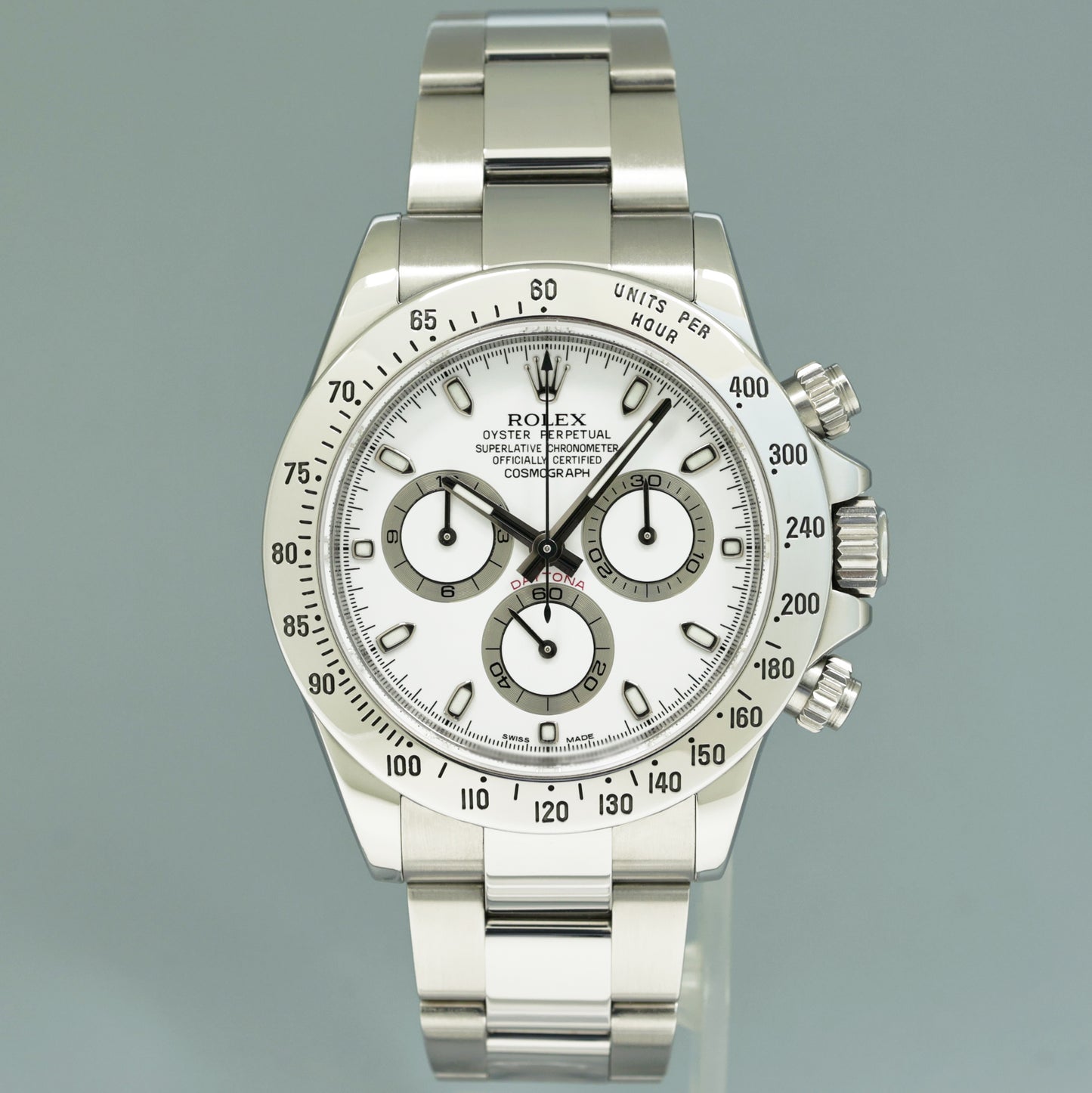 2009 MINT Rolex 40mm Daytona 116520 White APH Chronograph Steel Watch Box