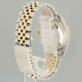 MINT Rolex DateJust 16233 Two Tone Yellow Gold Jubilee Blue Diamond Watch Box