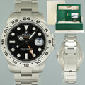 2016 PAPERS MINT Rolex Explorer II 42mm 216570 Black Dial Steel Oyster Watch Box
