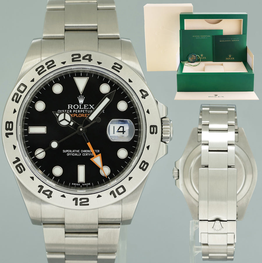 2018 MINT Rolex 216570 Explorer II 42mm Black Dial Steel Oyster Watch Box