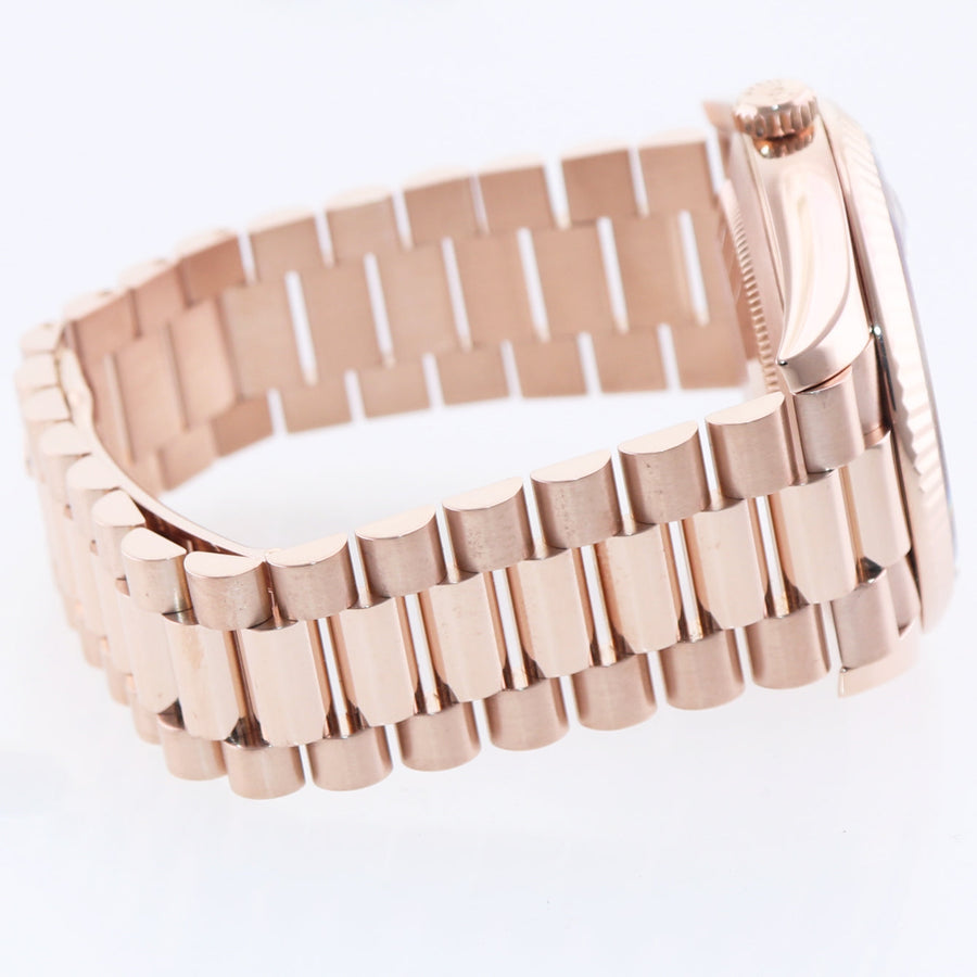 MINT 2020 Rolex President 40mm Rose Gold Sundust Roman 228235 Watch Box