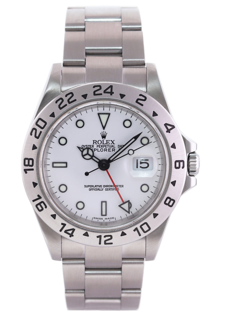 2006 PAPERS MINT Rolex Explorer II White 16570 40mm Polar GMT Watch Box