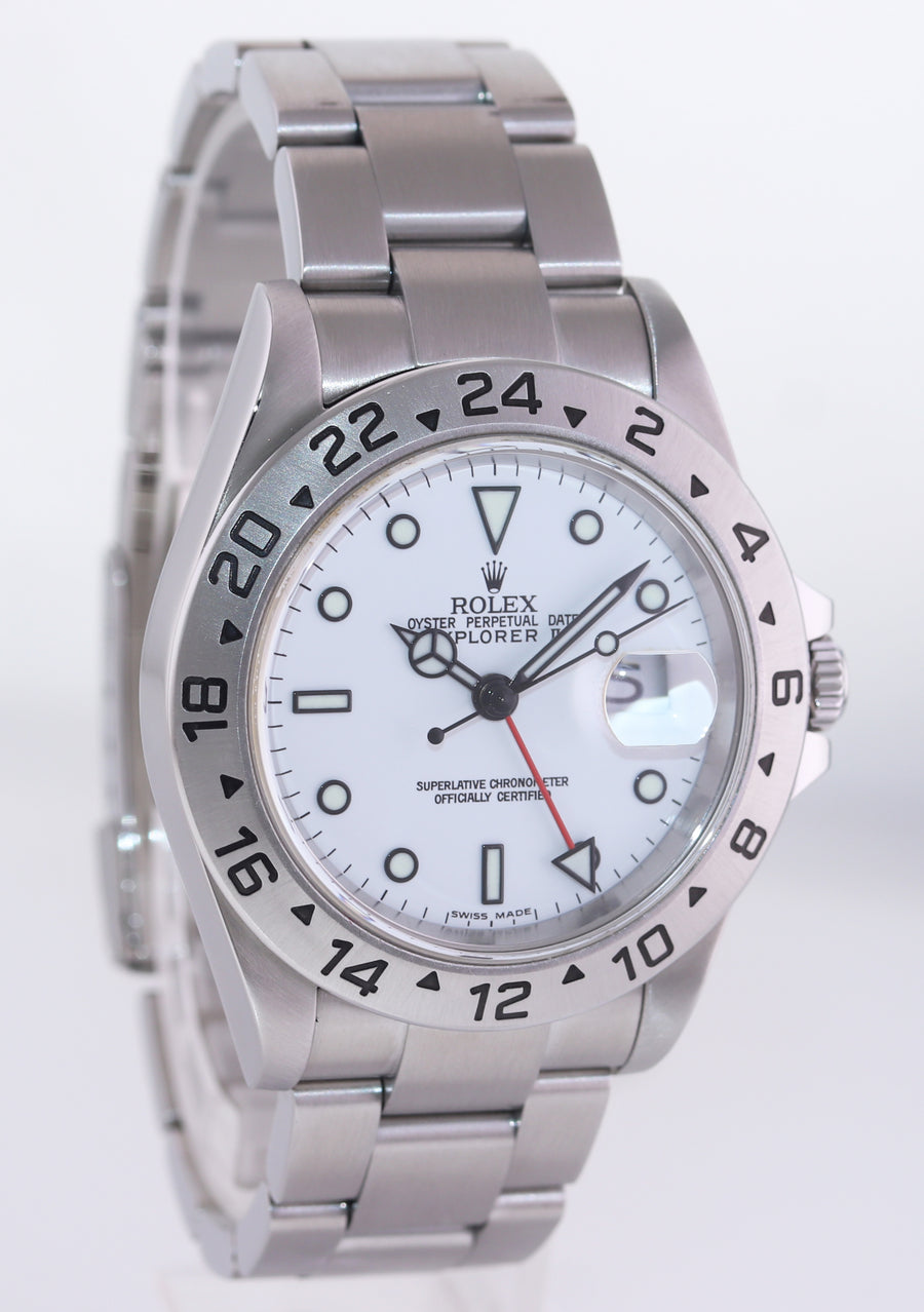 2006 PAPERS MINT Rolex Explorer II White 16570 40mm Polar GMT Watch Box