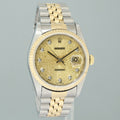 MINT Rolex DateJust 16233 Two Tone Yellow Gold Jubilee Diamond Anniversary Dial Watch