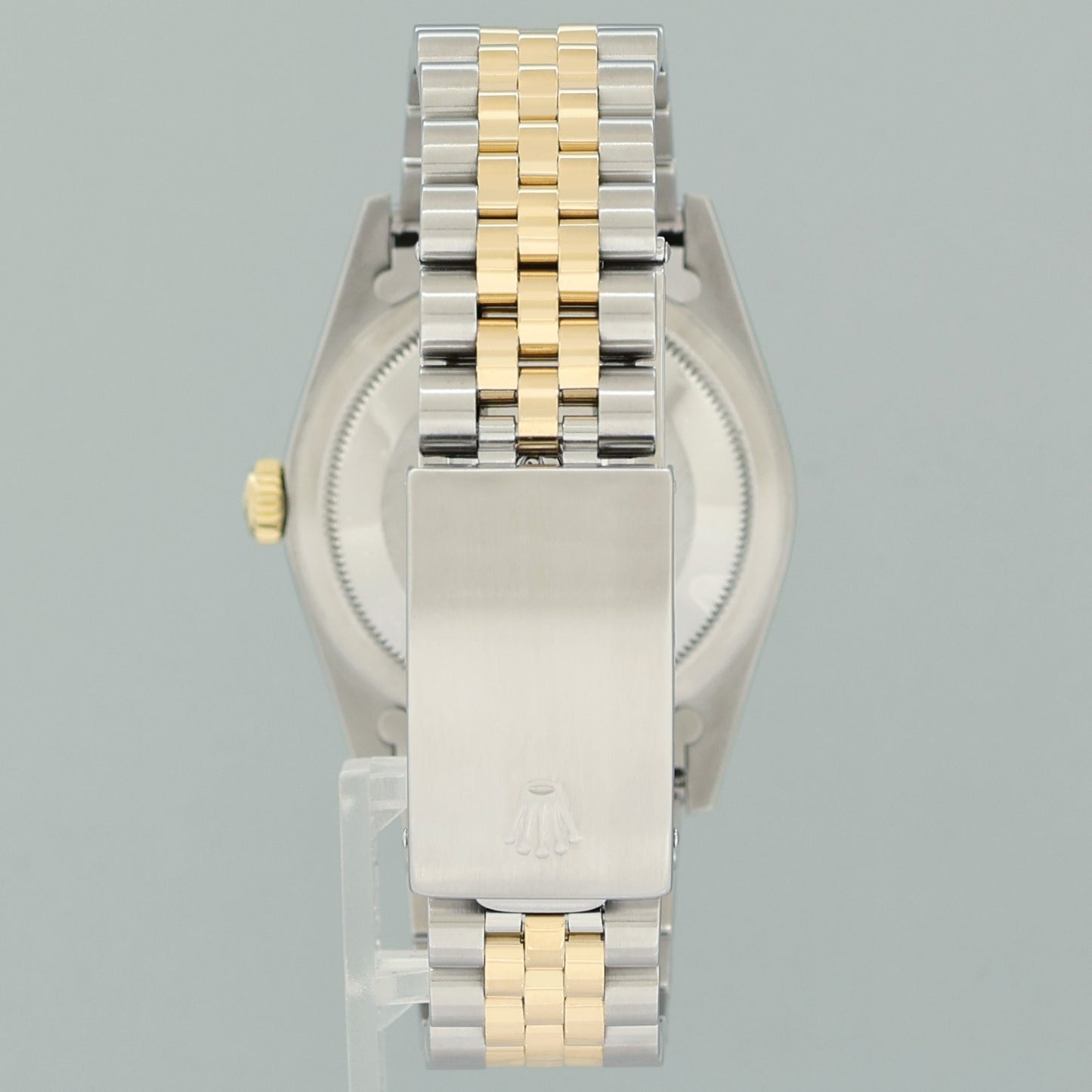 MINT Rolex DateJust 16233 Two Tone Yellow Gold Jubilee Diamond Anniversary Dial Watch