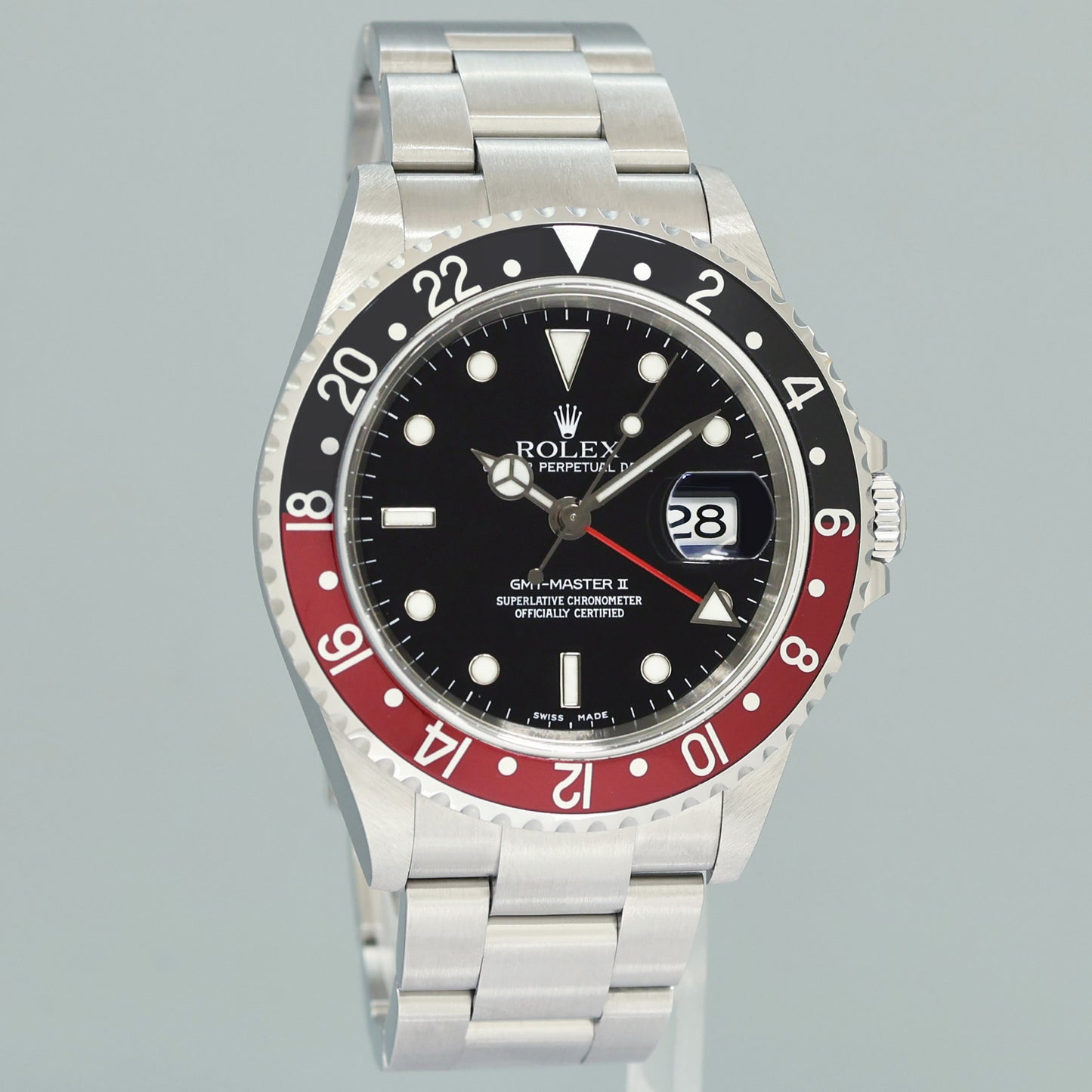 2006 MINT PAPERS Rolex GMT-Master II Coke Black Red Steel 16710 40mm Watch Box