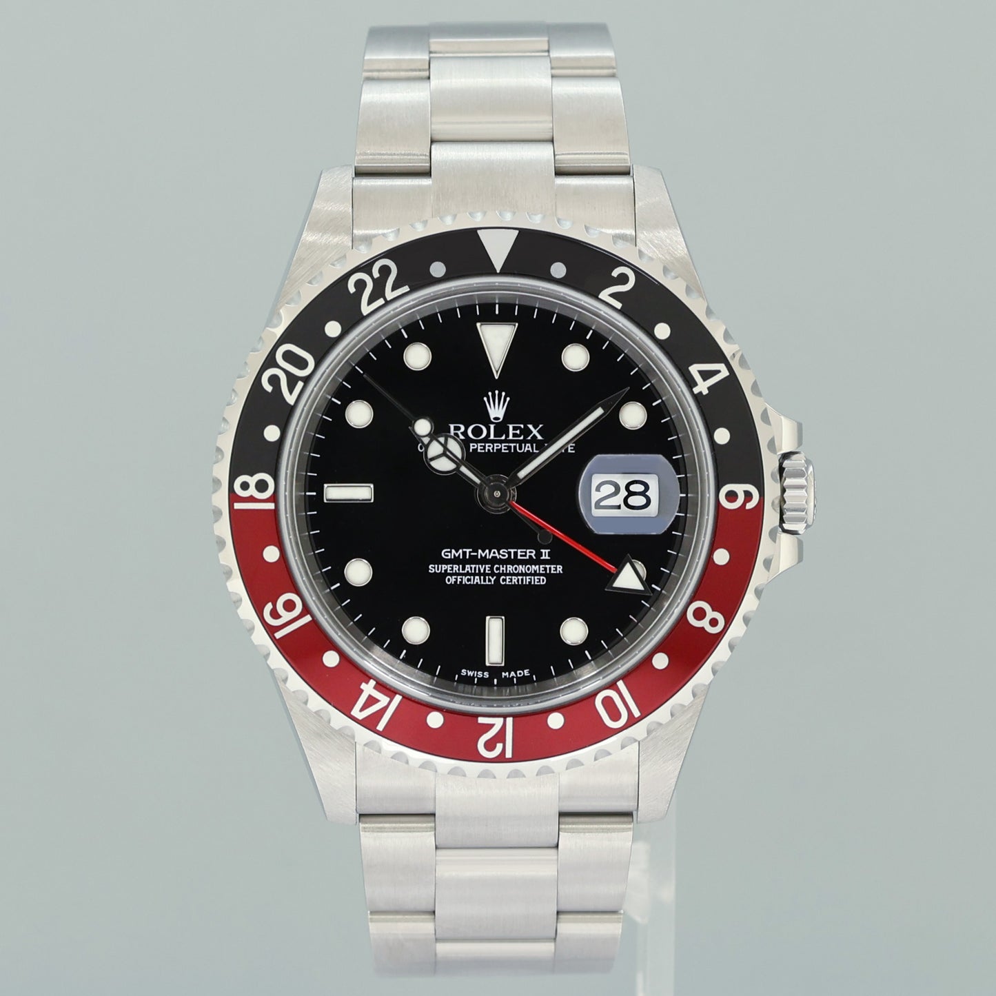 2006 MINT PAPERS Rolex GMT-Master II Coke Black Red Steel 16710 40mm Watch Box