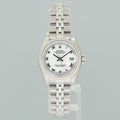PAPERS Ladies Rolex 79174 DateJust 26mm White Roman Steel Jubilee Watch Box