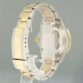 MINT Rolex Submariner 16613LB Two Tone Gold Silver Serti Diamond Watch