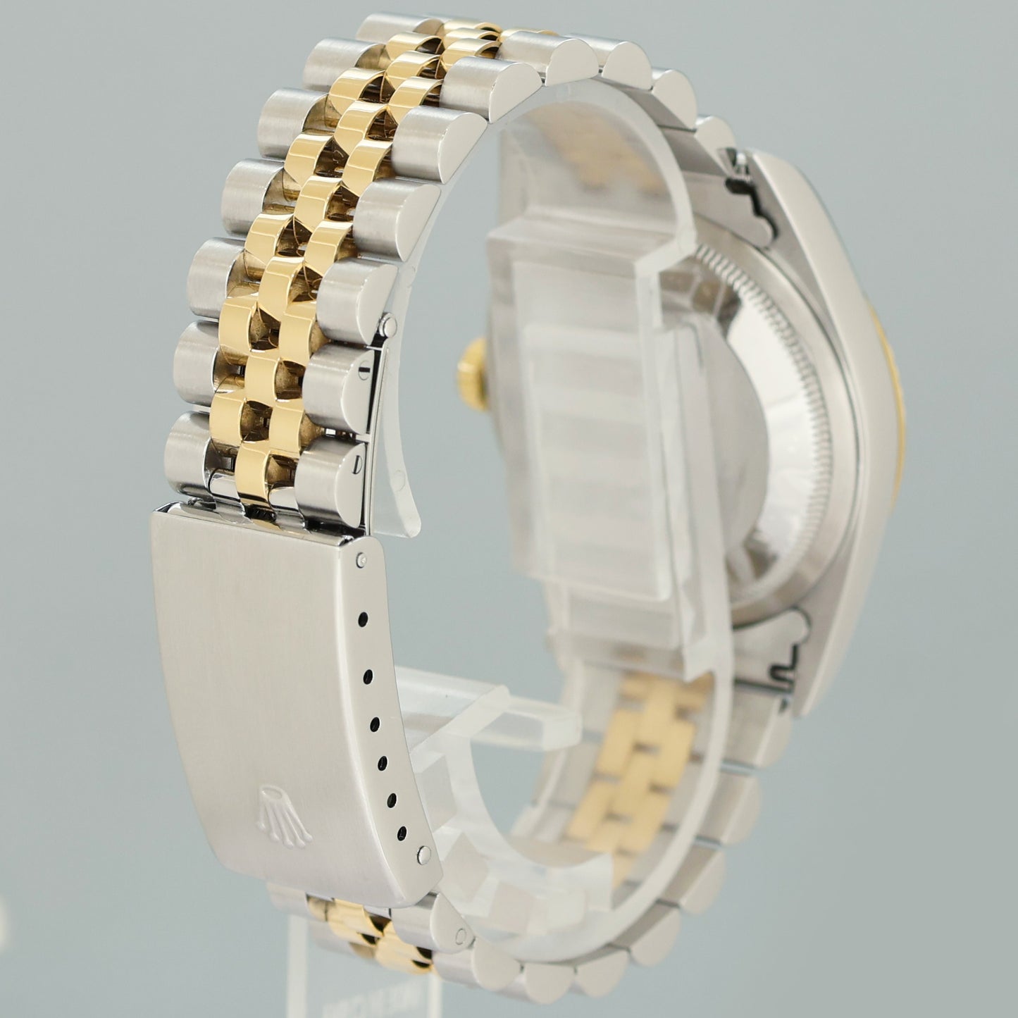 2004 MINT Rolex DateJust 16233 Two Tone Yellow Gold Jubilee Silver Diamond Watch Box