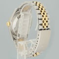 2004 MINT Rolex DateJust 16233 Two Tone Yellow Gold Jubilee Silver Diamond Watch Box