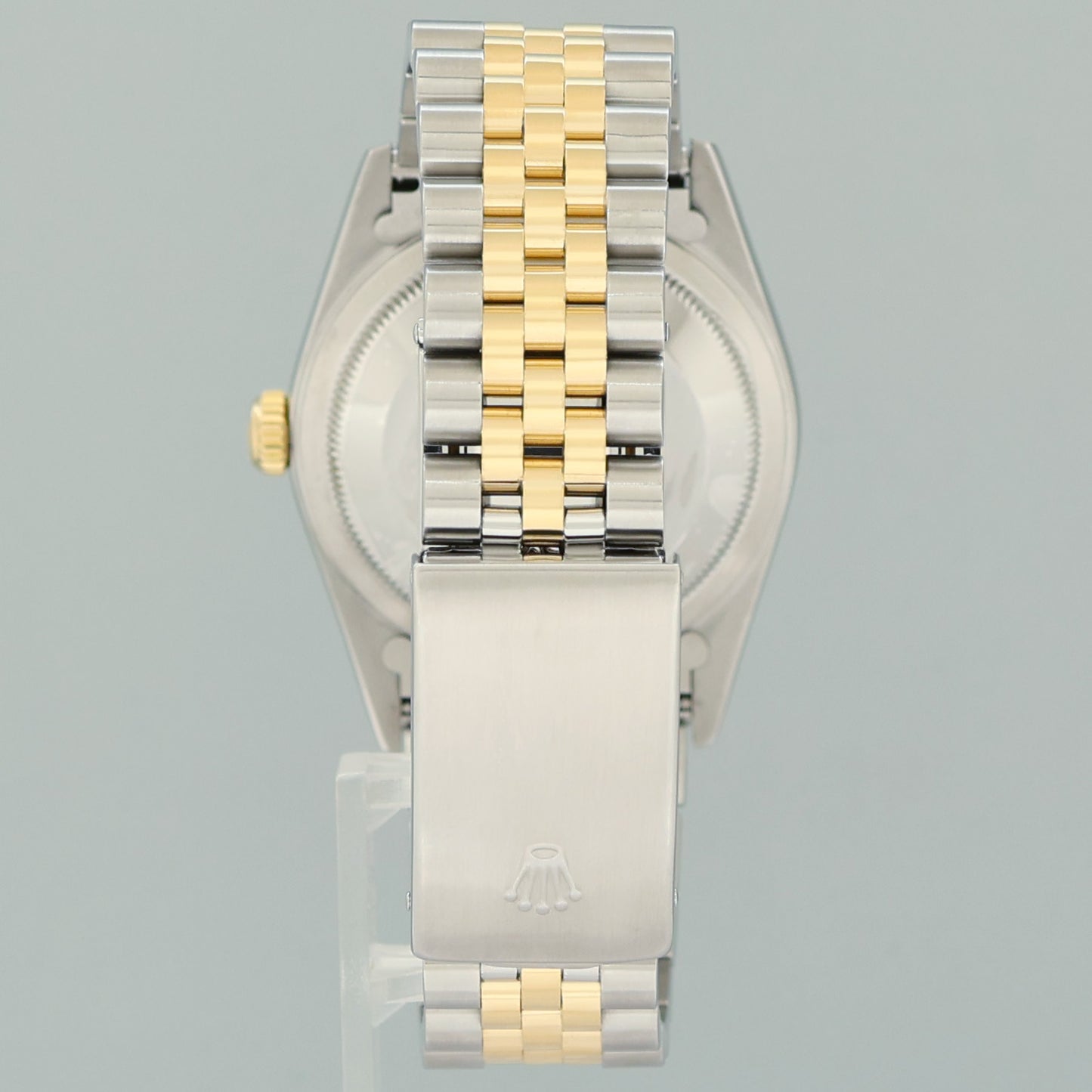 2004 MINT Rolex DateJust 16233 Two Tone Yellow Gold Jubilee Silver Diamond Watch Box