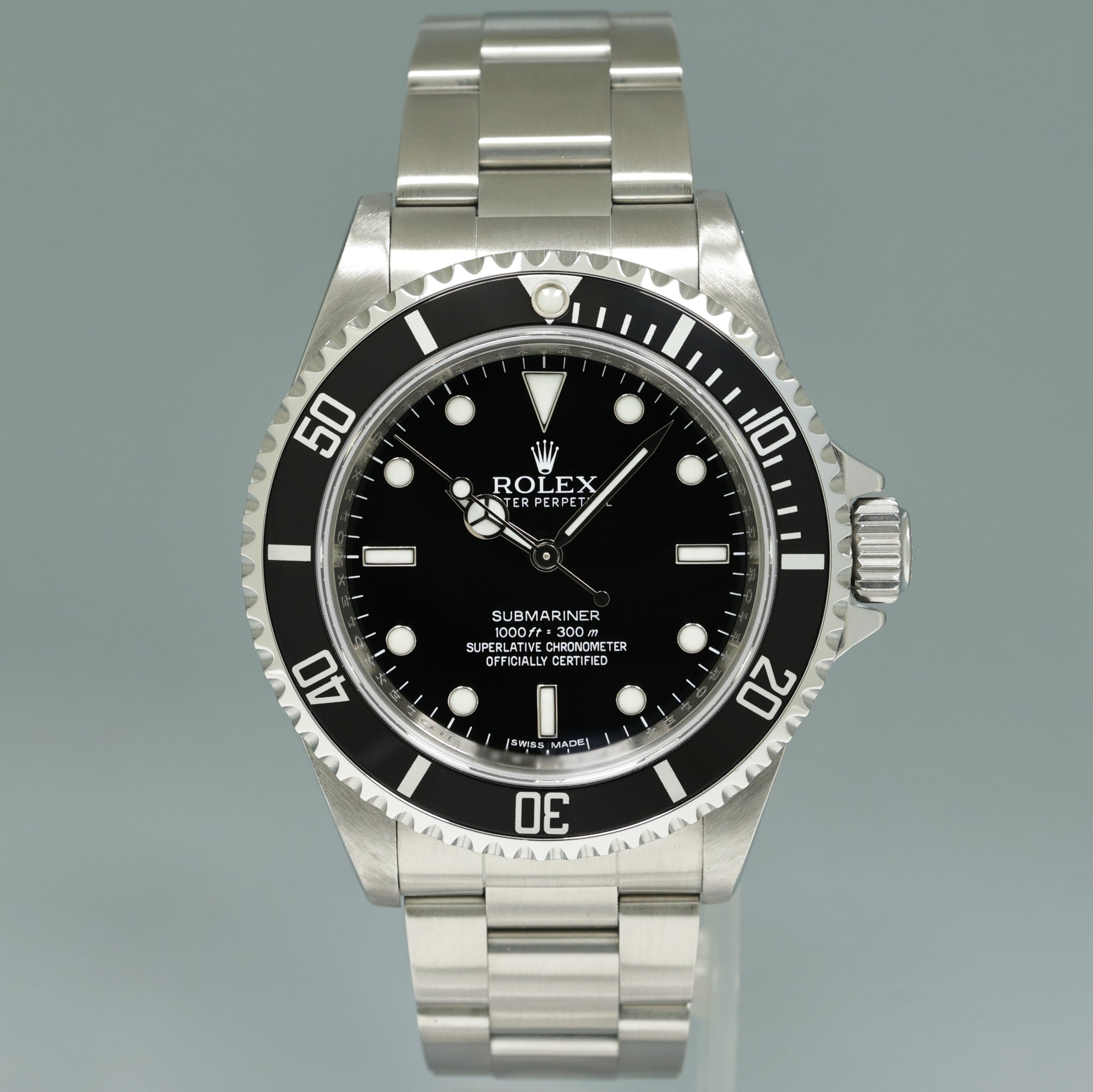 2012 ENGRAVED REHAUT Rolex Submariner No-Date 4 Line 14060M Steel Black Watch Box