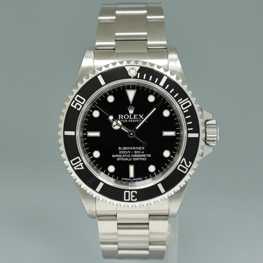 2008 ENGRAVED REHAUT Rolex Submariner No-Date 4 Line 14060M Steel Black Watch Box