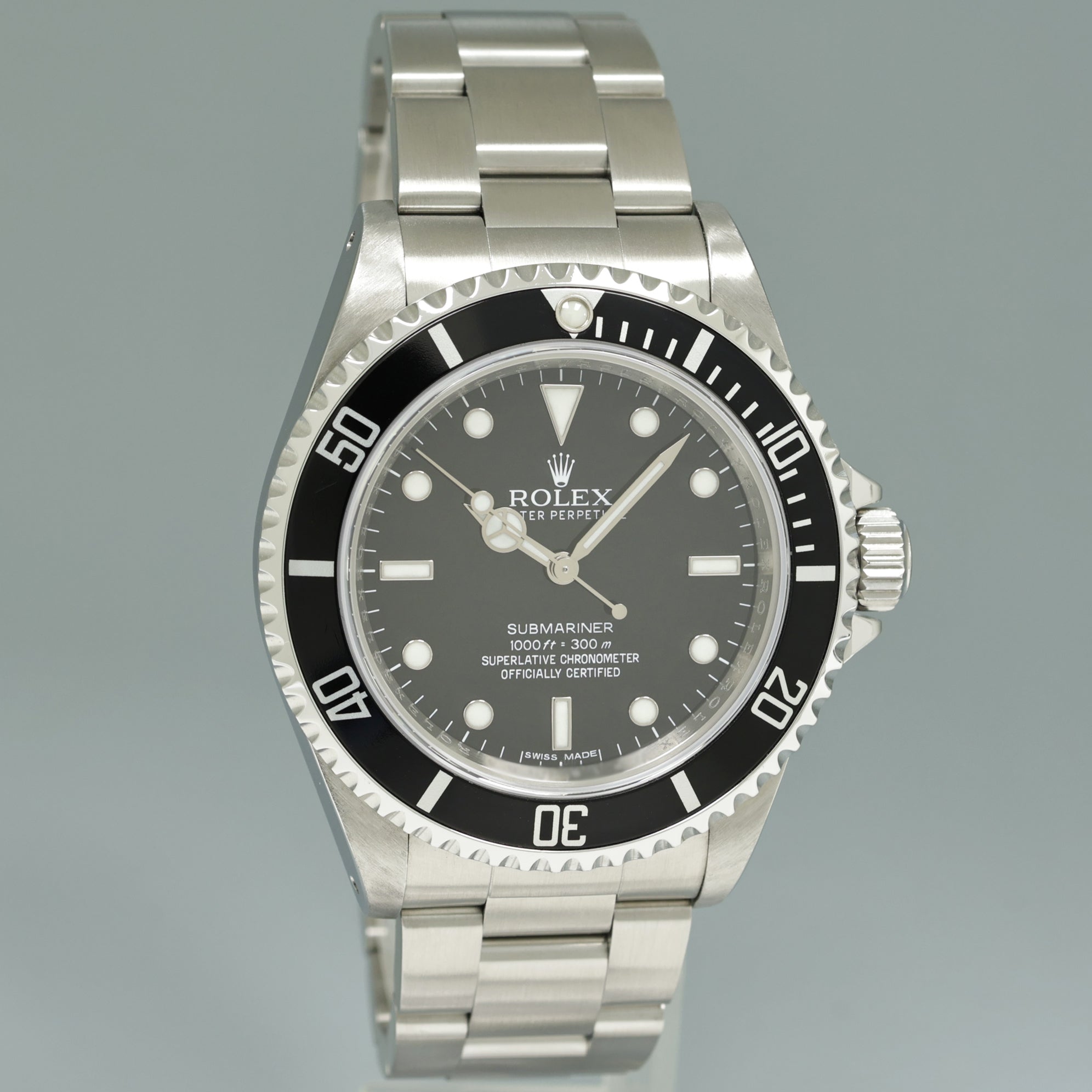 2012 ENGRAVED REHAUT Rolex Submariner No-Date 4 Line 14060M Steel Black Watch Box