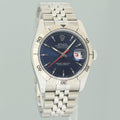 MINT Rolex 116264 DateJust Turn-O-Graph Steel Blue Stick Jubilee Gold Fluted Watch Box