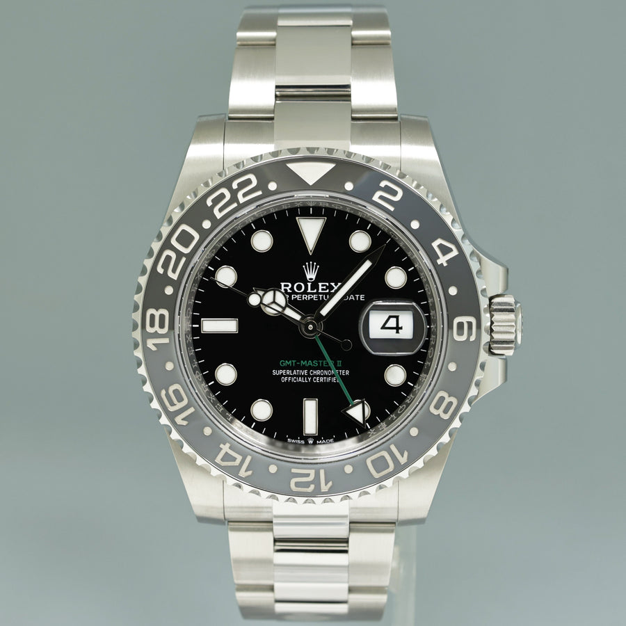 August 2025 NEW PAPERS Rolex GMT Master II Bruce Wayne Oyster 126710GRNR Watch