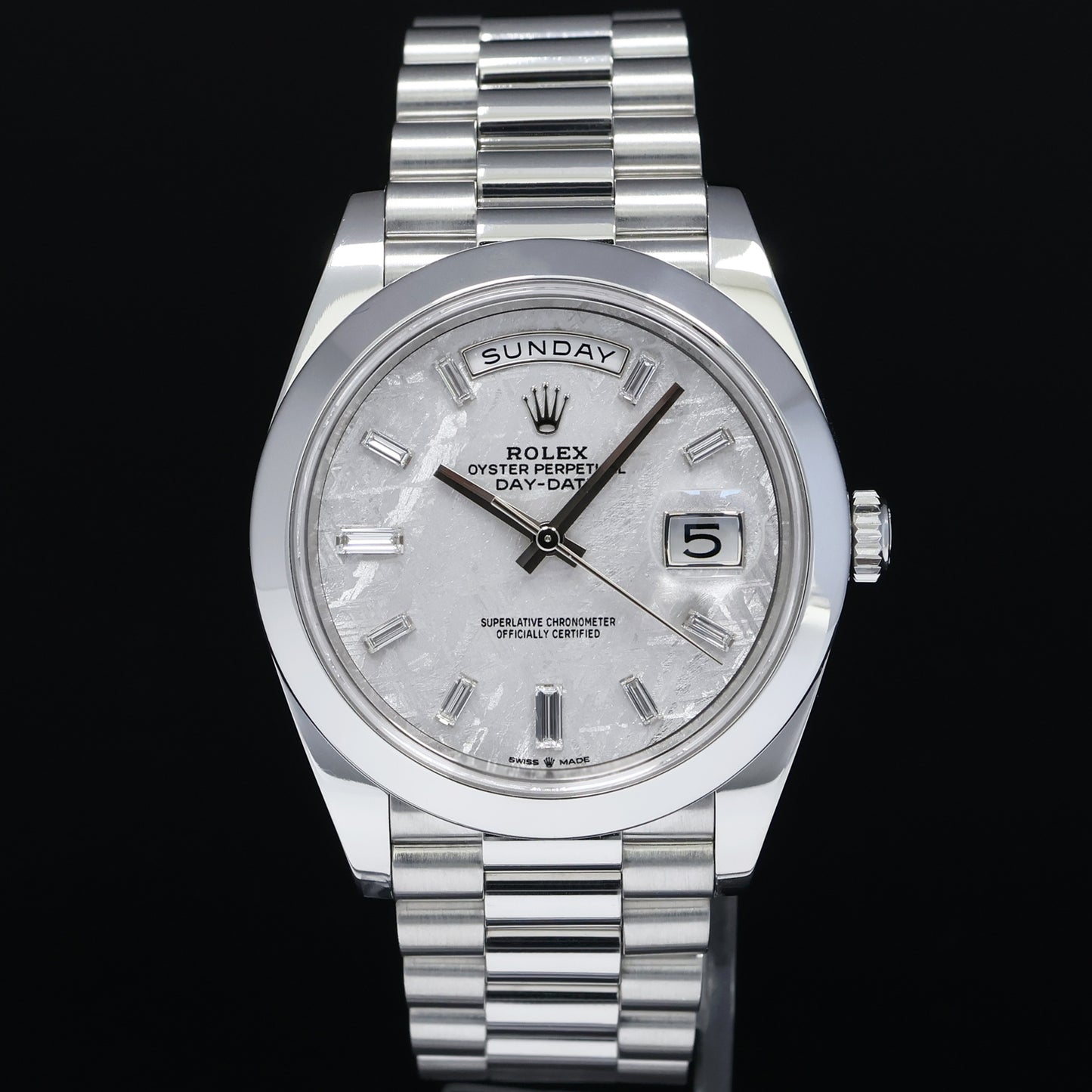 MINT PAPERS Rolex Platinum President Day Date Meteorite Diamond 228206 Watch Box