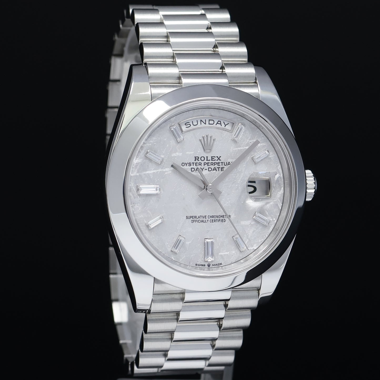 MINT PAPERS Rolex Platinum President Day Date Meteorite Diamond 228206 Watch Box