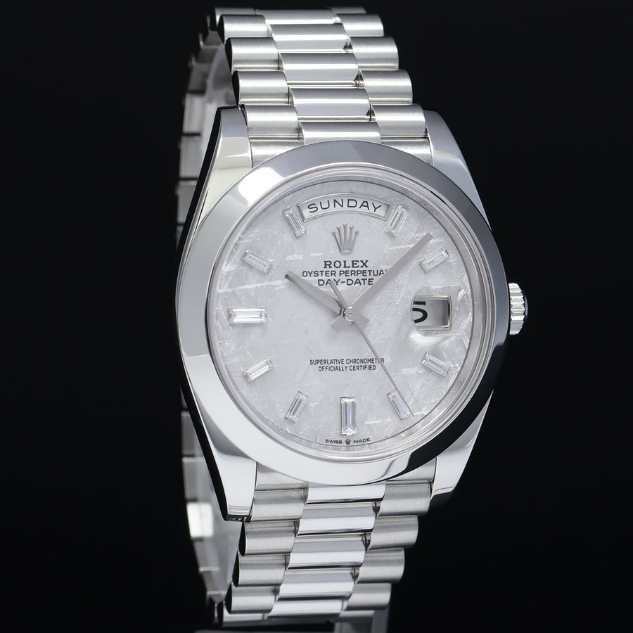 MINT PAPERS Rolex Platinum President Day Date Meteorite Diamond 228206 Watch Box