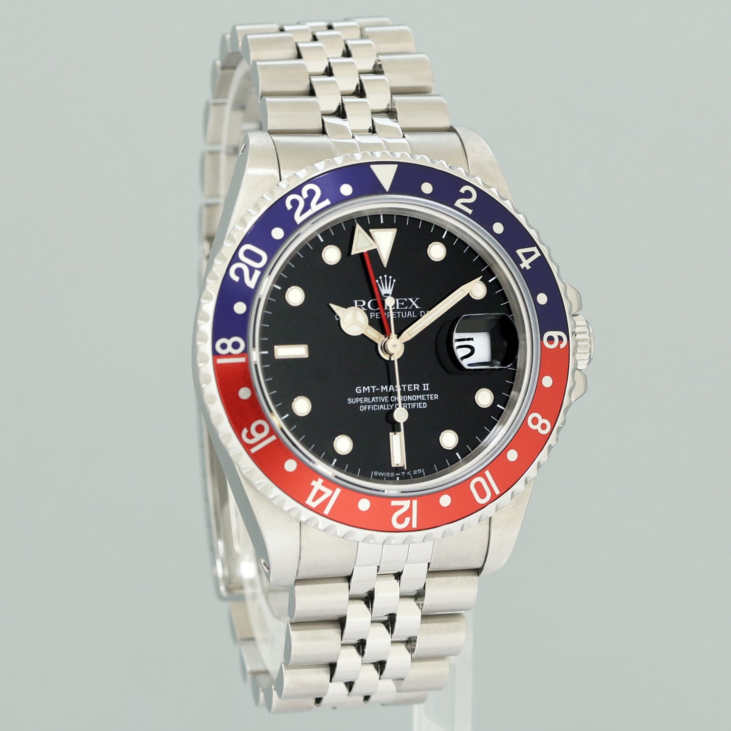 PAPERS MINT Rolex GMT-Master II 2 Pepsi Blue Red Steel 16710 40mm Jubilee Watch Box