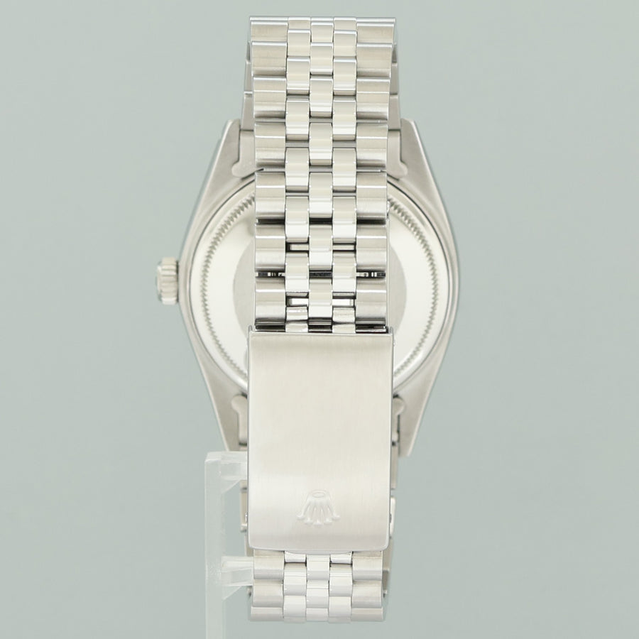 MINT Rolex DateJust 16014 Glacier Blue Diamond Jubilee Band 36mm Watch Box