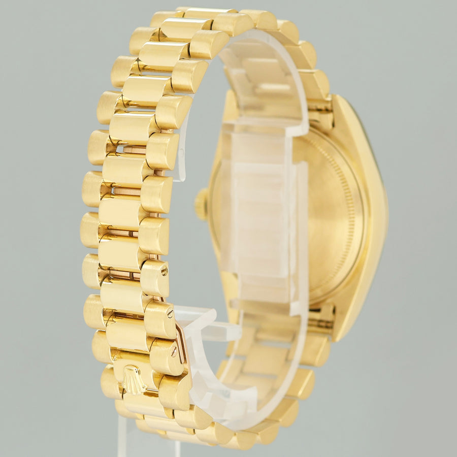 MINT Rolex 18038 President Day Date Yellow Gold Champagne Quickset Watch