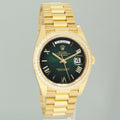 2026 NEW PAPERS Rolex Day Date 40 Yellow Gold Green Ombre Baguette 228398TBR Watch