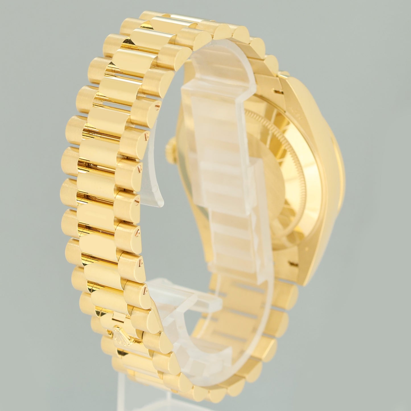 2026 NEW PAPERS Rolex Day Date 40 Yellow Gold Green Ombre Baguette 228398TBR Watch