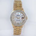 MINT Ladies Rolex DateJust President 26mm 6917 Gold MOP Diamond Bezel Watch