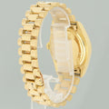 Rolex President Day Date 18038 Yellow Gold Silver Stick Quickset Watch