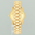 Rolex President Day Date 18038 Yellow Gold Silver Stick Quickset Watch