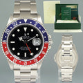MINT 2007 Rolex GMT-Master II 2 Pepsi Blue Red Rectangular Error Steel 16710 Watch