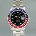 MINT 2007 Rolex GMT-Master II 2 Pepsi Blue Red Rectangular Error Steel 16710 Watch