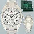 2015 MINT Rolex Sky-Dweller White Gold Bracelet 42mm White Dial 326939 Watch Box
