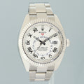 2015 MINT Rolex Sky-Dweller White Gold Bracelet 42mm White Dial 326939 Watch Box