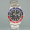 MINT 2007 Rolex GMT-Master II 2 Pepsi Blue Red Rectangular Error Steel 16710 Watch