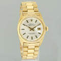 Rolex DateJust 36mm 1601 Yellow Gold President Silver Pie Pan Stick Watch Box