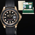2024 RSC PAPERS MINT Rolex Yacht-Master 116655 Rose Gold 40mm Black Oysterflex Watch Box