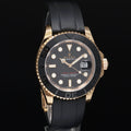 2024 RSC PAPERS MINT Rolex Yacht-Master 116655 Rose Gold 40mm Black Oysterflex Watch Box