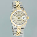 1998 PAPERS MINT Rolex DateJust 36mm Silver Stick 16233 Two Tone Steel Jubilee Watch Box