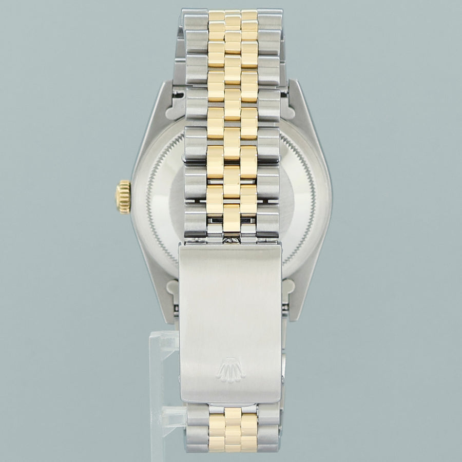 1998 PAPERS MINT Rolex DateJust 36mm Silver Stick 16233 Two Tone Steel Jubilee Watch Box