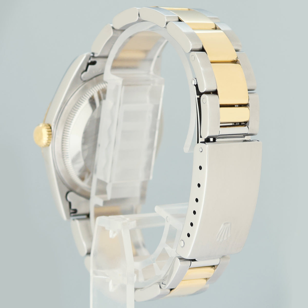 MINT Rolex DateJust 16233 Two Tone Yellow Gold Oyster White Roman Watch Box